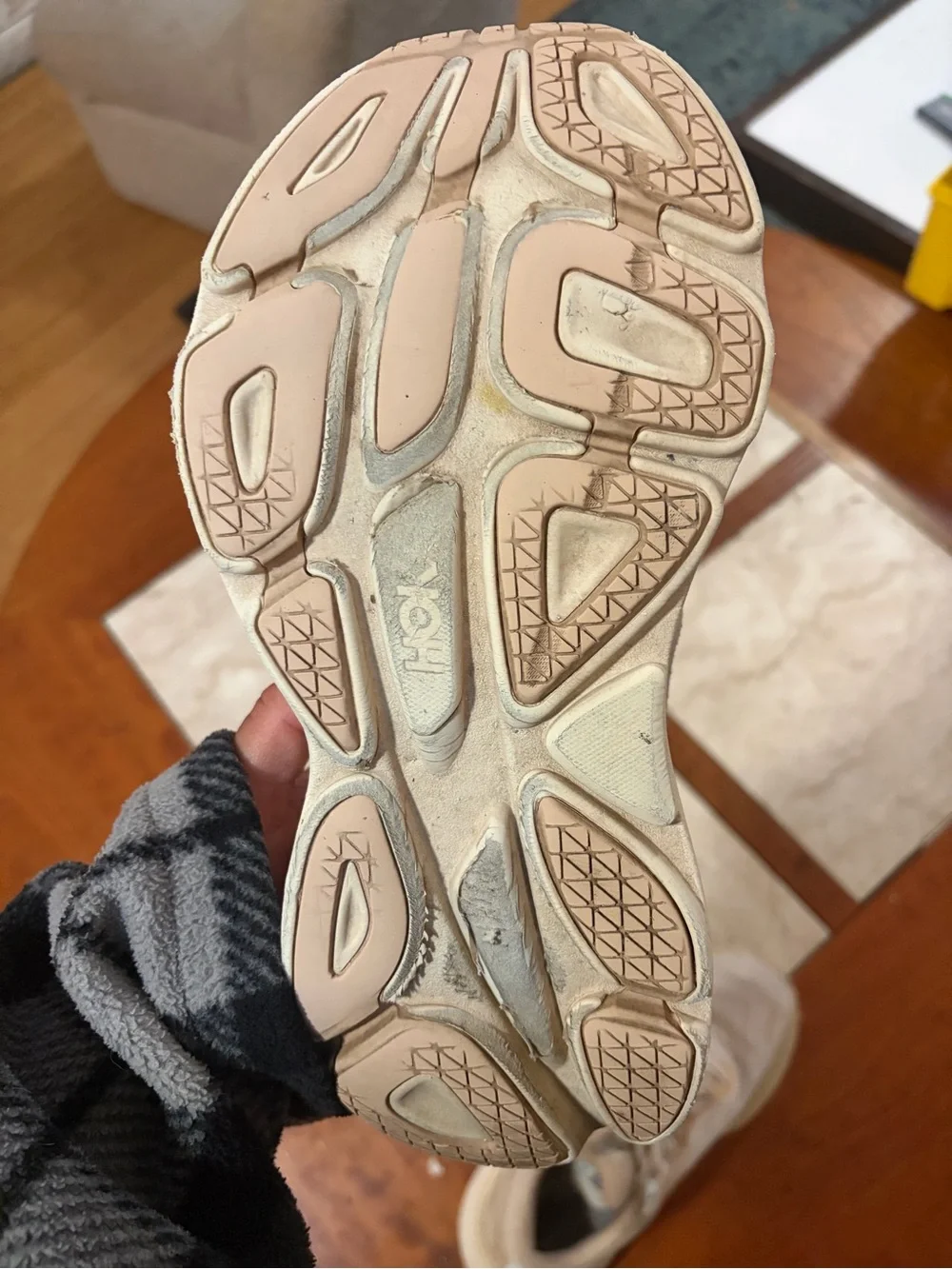 Hoka Bondi 8 Beige/Cream Neutral Running Sneakers